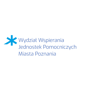 Obraz przedstawia logotyp Wydziału Wspierania Jednostek Pomocniczych Miasta Poznania